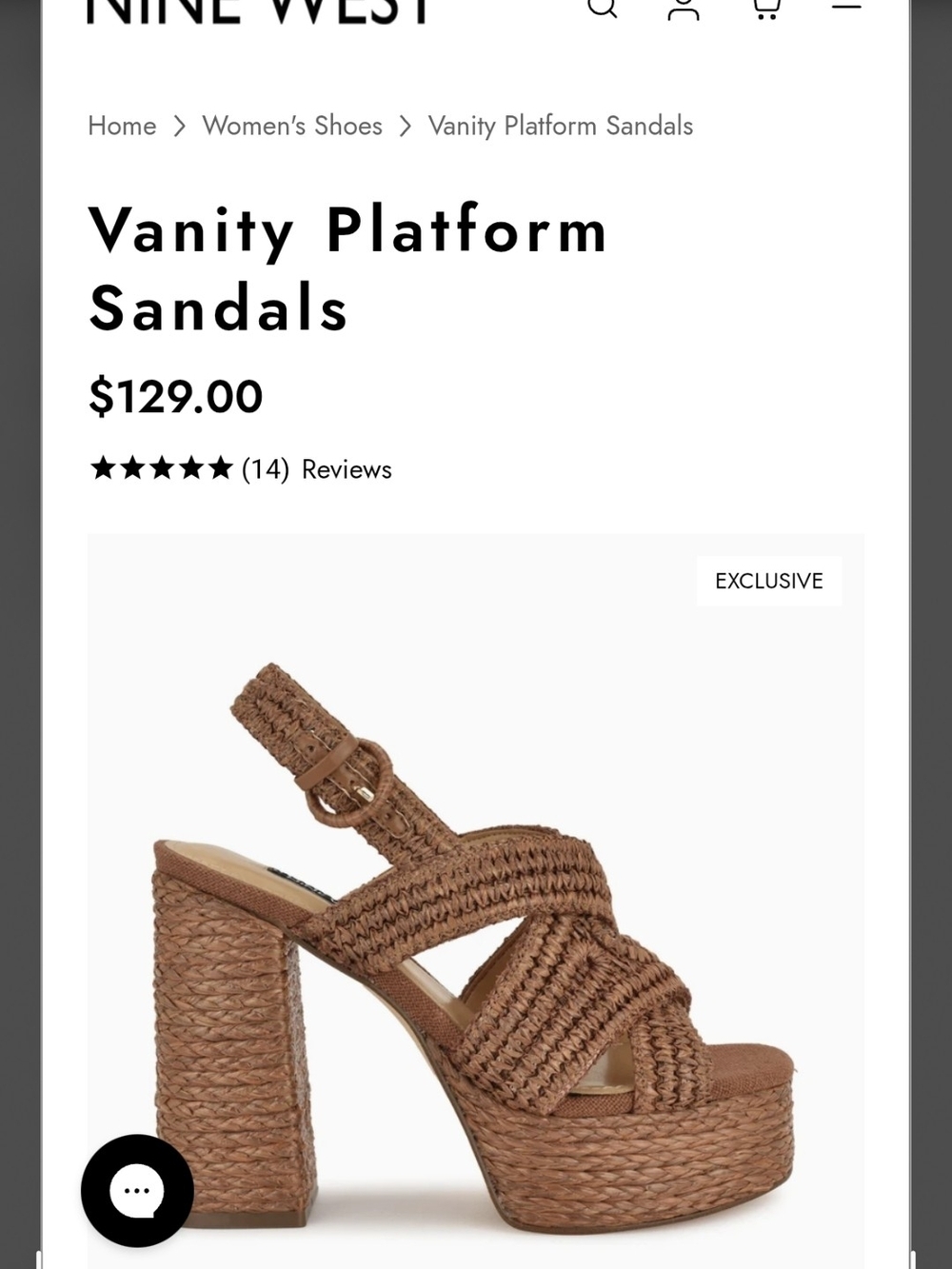 Nine West Vanity Platform Sandals - Brown